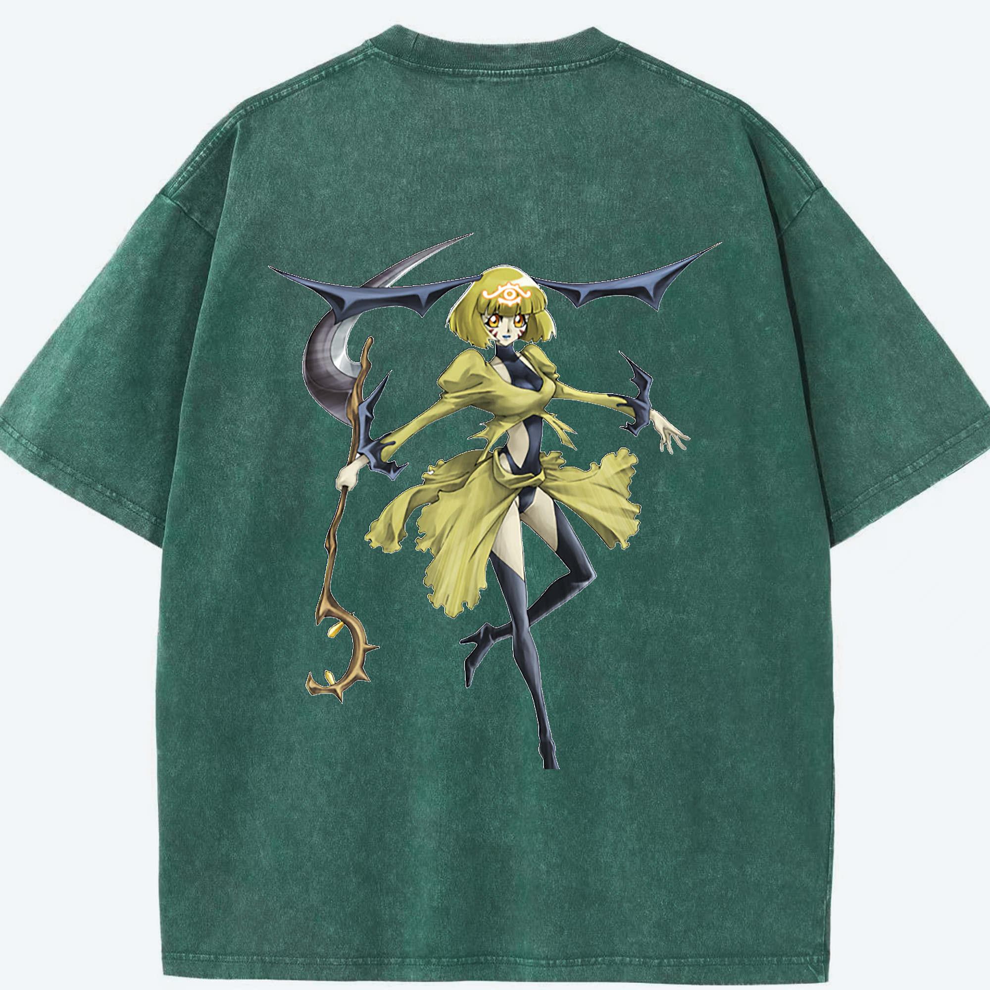 （画像用） 遊☆戯☆王 Yu-Gi-Oh! 綿100% ヴィンテージ風 半袖Tシャツ（背面プリント）
